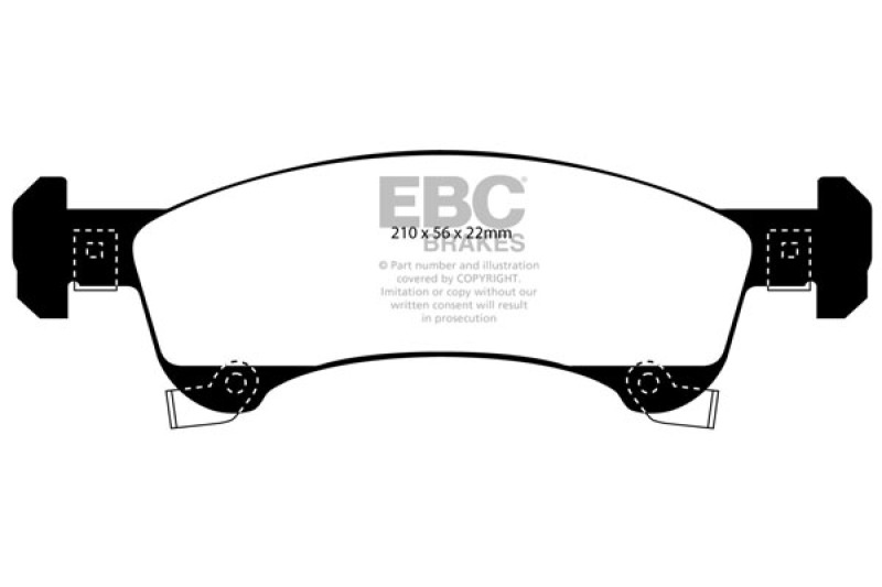 EBC 02-06 Ford Expedition 4.6 2WD Greenstuff Front Brake Pads thumbnail 3