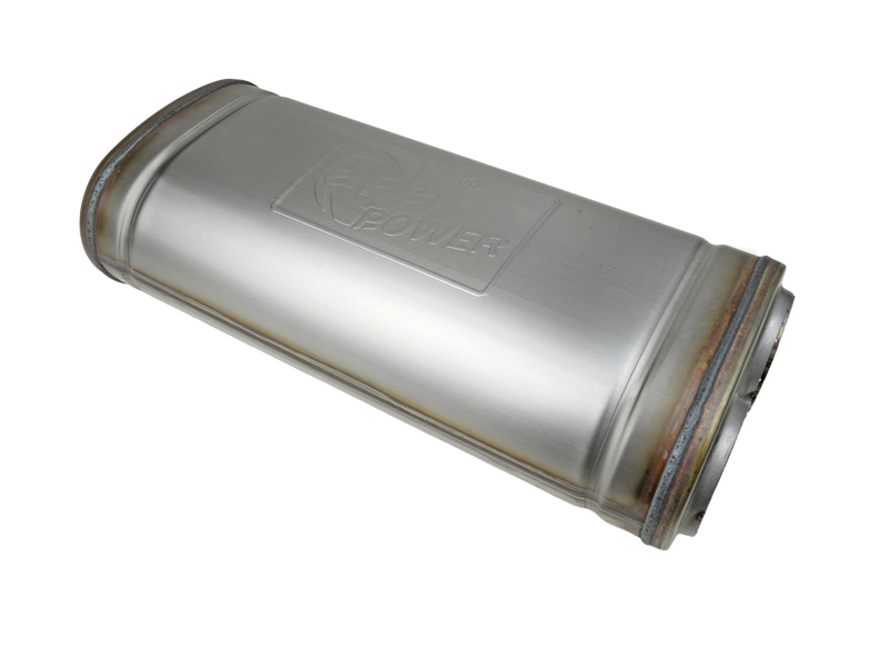 aFe MACH Force-Xp 409 SS Muffler 3in Dual Inlet/Dual Outlet 5in H x 8in W x 18in L - Oval Body thumbnail 6