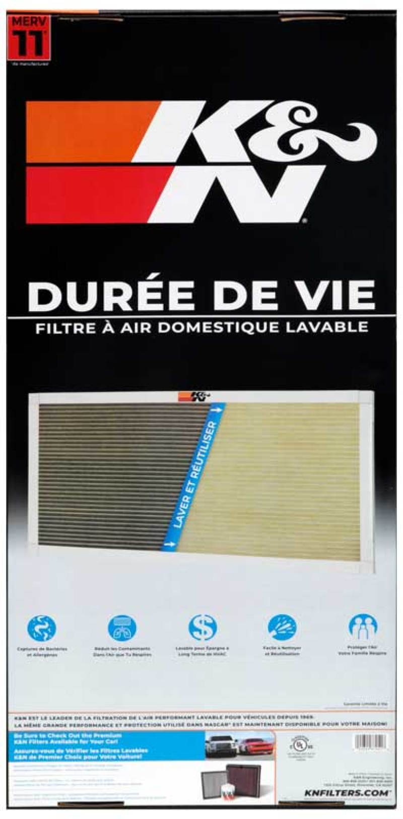 K&N HVAC Filter - 14 x 30 x 1 thumbnail 3