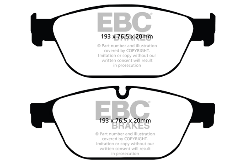 EBC 11-12 Audi A8 Quattro 3.0 Supercharged Yellowstuff Front Brake Pads thumbnail 6