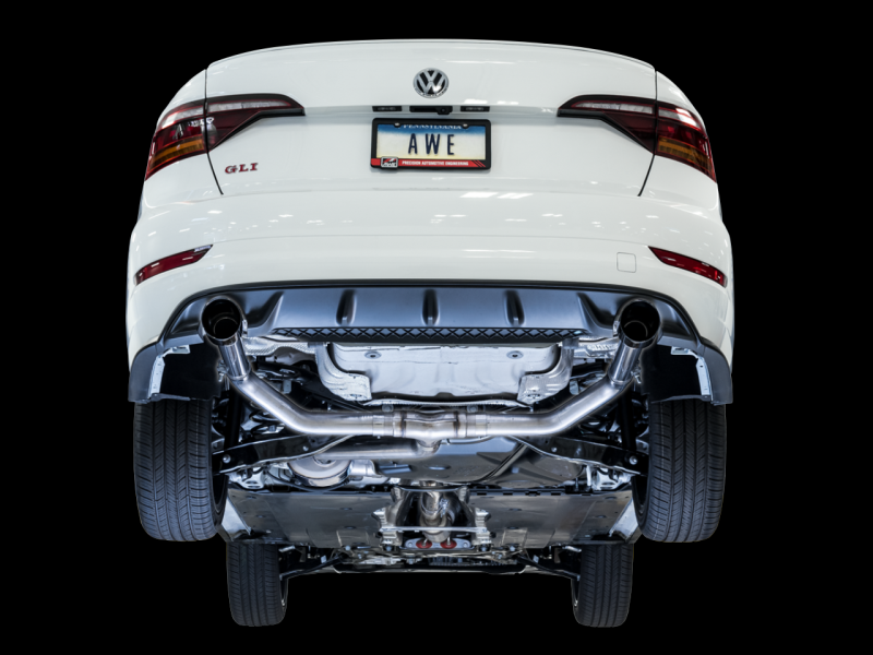AWE Tuning 18-21 Volkswagen Jetta GLI Mk7 Track Exhaust - Diamond Black Tips (Fits High-Flow DP) thumbnail 7