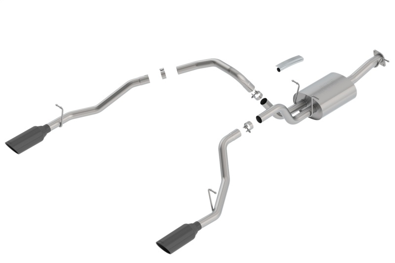 Borla 2019 RAM 1500 5.7L V8 AT 4DR Crew Cab Short Bed S-Type SS Catback Exhaust - Black Chrome Tip thumbnail 3