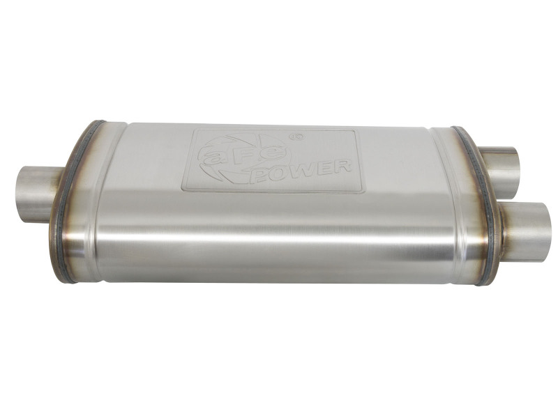 aFe MACH Force XP SS Muffler 3in Center Inlet / 3in Offset Outlet 22in L x 11in W x 6in H Body thumbnail 7