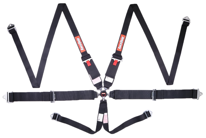 RaceQuip Black SFI CAMLOCK 6pt PU Lap HNR Seat Belt thumbnail 2