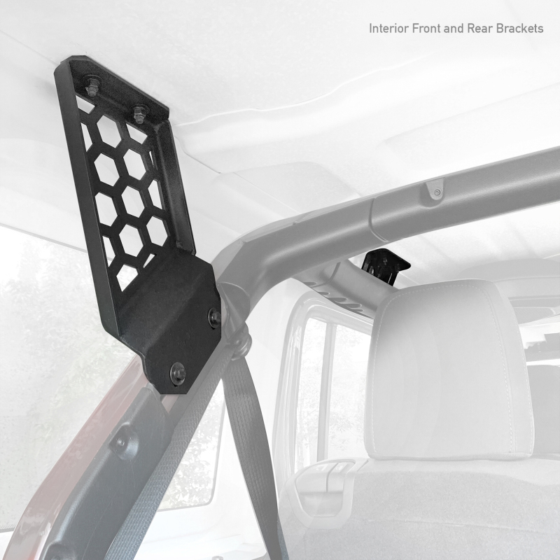 Go Rhino 19-22 Jeep Wrangler JLU SRM Roll Bar Mount Kit - Tex. Blk thumbnail 5