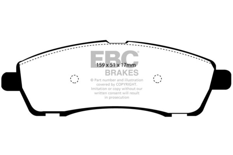 EBC 00-02 Ford Excursion 5.4 2WD Greenstuff Rear Brake Pads thumbnail 4