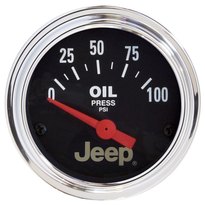Autometer Jeep 52mm 0-100 PSI Short Sweep Electronic Oil Pressure Gauge