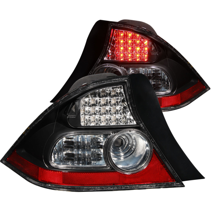 ANZO 2004-2005 Honda Civic LED Taillights Black thumbnail 8