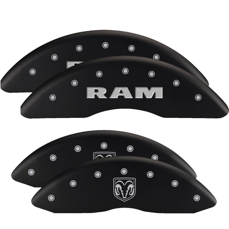 MGP 4 Caliper Covers Engraved Front & Rear MOPAR Yellow finish black ch thumbnail 6