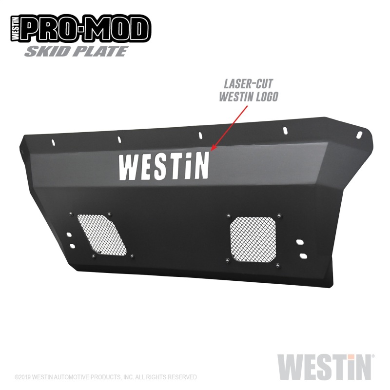 Westin 16-21 Toyota Tacoma Pro-Mod Skid Plate - Textured Black thumbnail 6