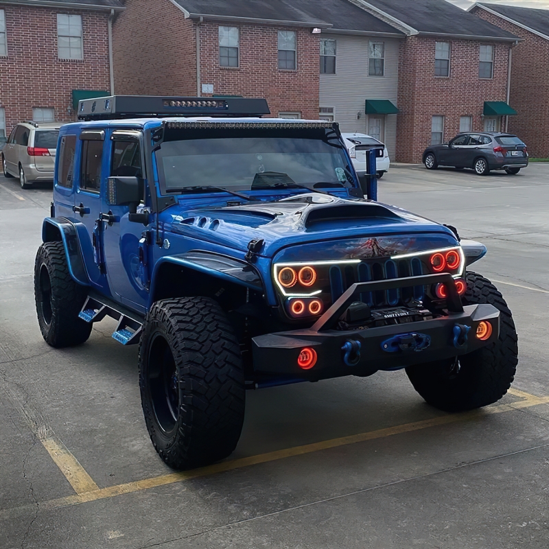 Oracle Vector Jeep Wrangler JK Grille Halo Kit - ColorSHIFT thumbnail 9