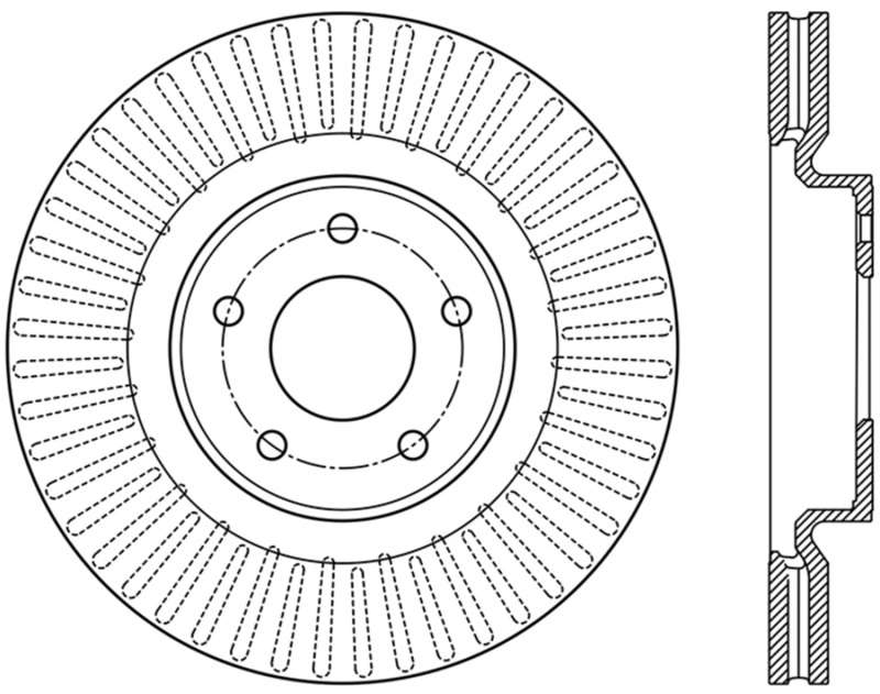 StopTech 13-15 Nissan Pathfinder Slotted Front Right Rotor thumbnail 5