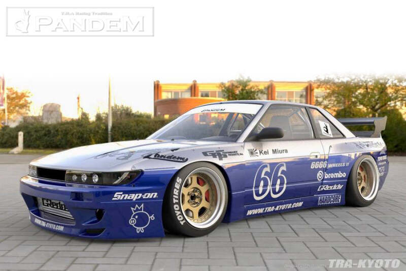 GReddy 89-94 Nissan 240SX Coupe w/ Silvia Headlights Pandem S13 Full Wide-Body Aero Kit w/o GT Wing thumbnail 5