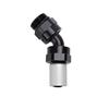 Russell ProClassic Crimp Hose Ends 610950 Fitting, End, Full Flow, On, 45 Degree, -8 AN to -10 AN O-Ring Boss, 360 Degree Swivel, Aluminum, Black/Clear, Each thumbnail 9