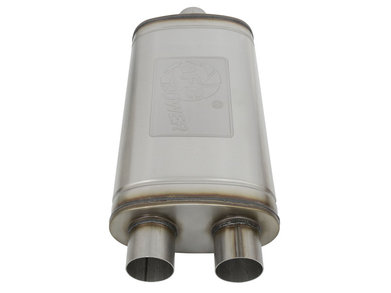 aFe MACH Force XP SS Muffler 3in Center Inlet / 3in Offset Outlet 22in L x 11in W x 6in H Body thumbnail 8