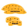 MGP 4 Caliper Covers Engraved Front Honda Engraved Rear Pilot/2015 Yellow finish black ch thumbnail 9