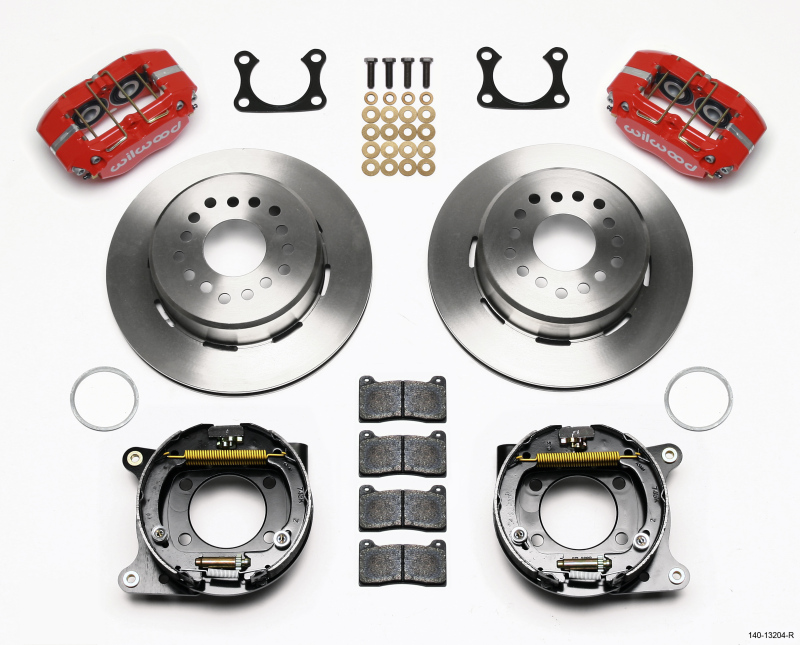 Wilwood Dynapro Dust-Boot P/S Park Brake Kit Red Big Ford 2.36in Offset