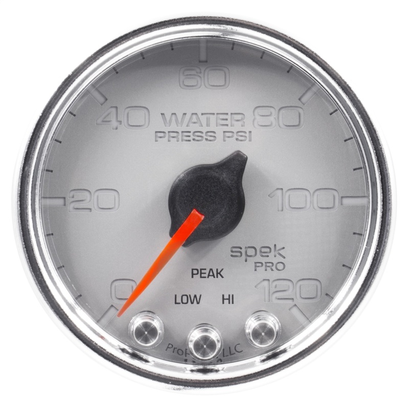 Autometer Spek-Pro Gauge Water Press 2 1/16in 120psi Stepper Motor W/Peak & Warn Slvr/Chrm thumbnail 9