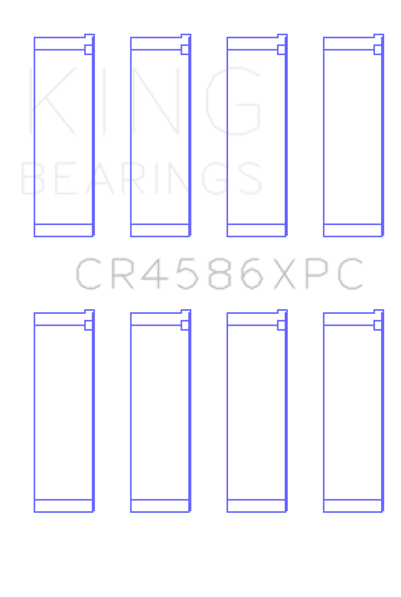 King Engine Bearings Mitsubishi 4B11T (Size 0.25) Coated Performance Rod Bearing Set thumbnail 2