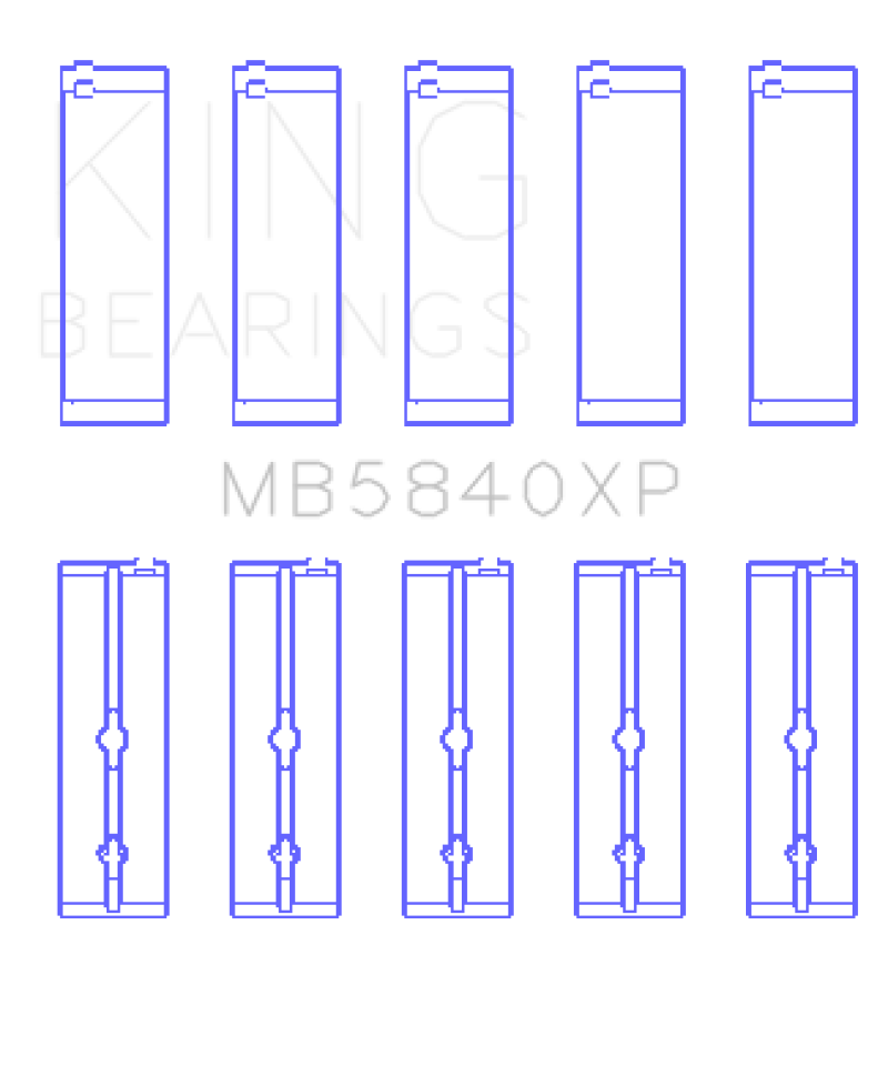 King Chrysler/Dodge Gen 3 Hemi 5.7L/6.1L/6.4L Crankshaft Main Bearing Set (Set of 5) - Size STDX thumbnail 3