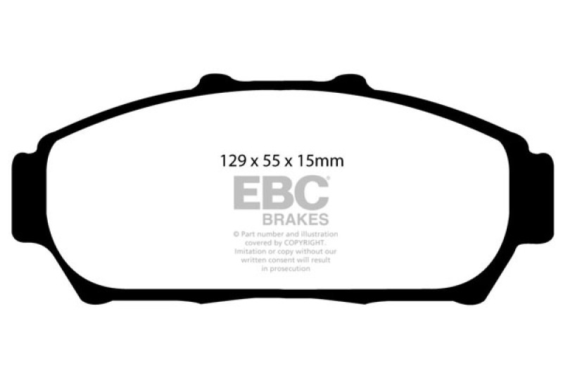 EBC 94-01 Acura Integra 1.8 Ultimax2 Front Brake Pads thumbnail 3