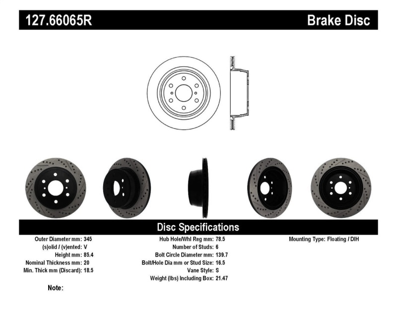 Street Axle Pack Drilled & Slotted, Rear (1x sto308.11940, 1x sto127.66065L, 1x sto127.66065R) thumbnail 7