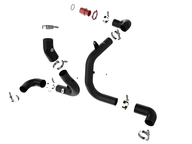 BladeRunner Aluminum Hot and Cold Charge Pipe Kit Black w/ Turbo Muffler Delet