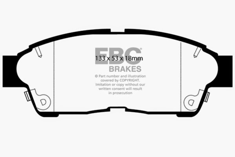 EBC 93-97 Geo Prizm 1.6 Greenstuff Front Brake Pads thumbnail 3