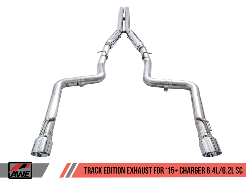 AWE Tuning 2015+ Dodge Charger 6.4L/6.2L Supercharged Track Edition Exhaust - Chrome Silver Tips thumbnail 9