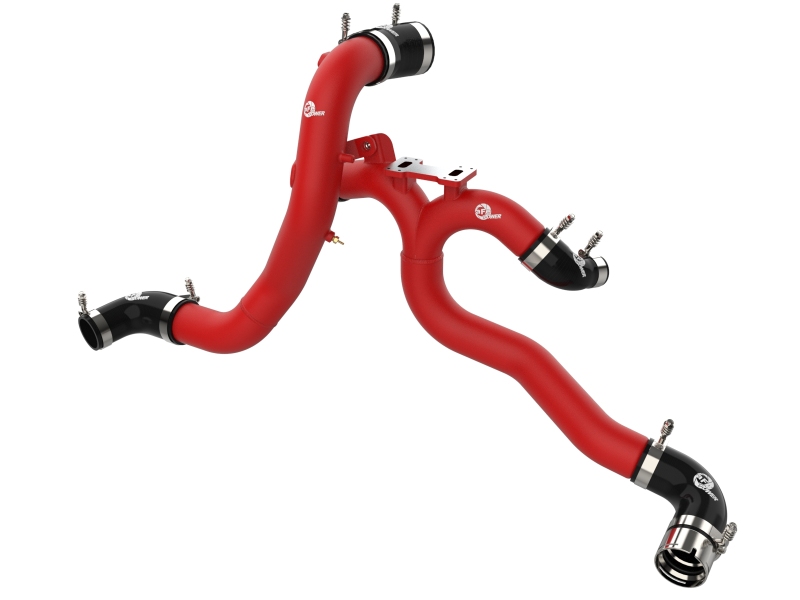 BladeRunner 3 IN Aluminum Hot and Cold Charge Pipe Kit Red