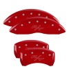 MGP 4 Caliper Covers Engraved Front & Rear Vintage Style/RT Red finish silver ch thumbnail 5