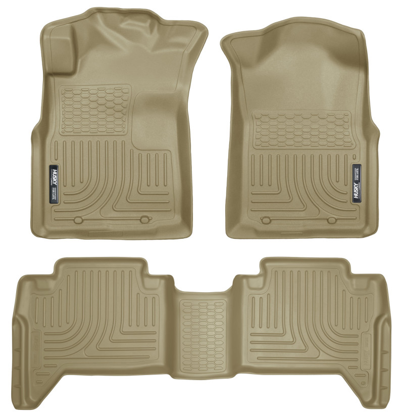Husky Liners 05-13 Toyota Tacoma WeatherBeater Combo Tan Floor Liners thumbnail 2