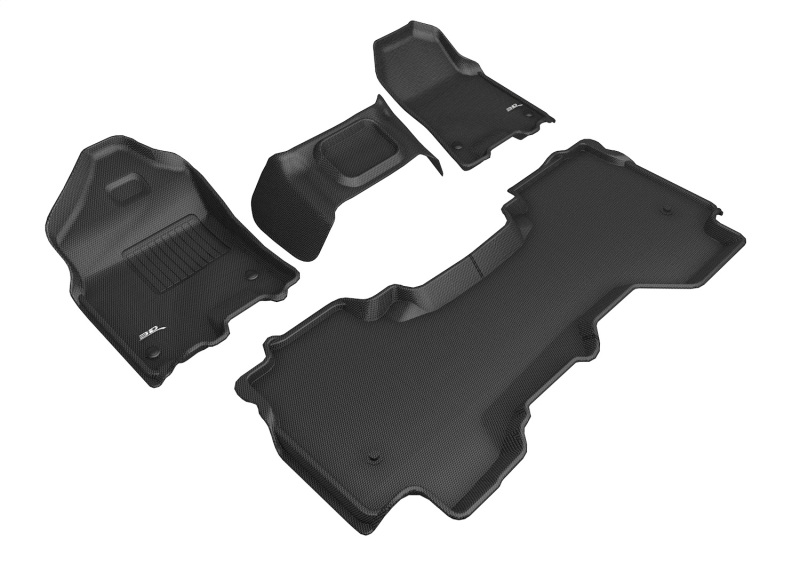 3D MAXpider 19-24 Dodge Ram 1500 Quad Cab W/ Bench Front Row Kagu Black Full Set thumbnail 2