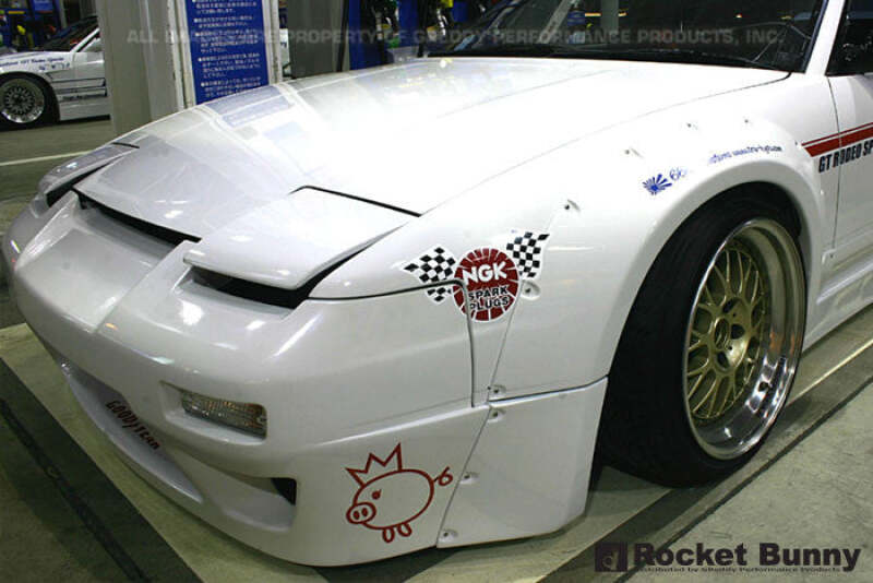 GReddy 89-93 Nissan 240SX 2Dr Rocket Bunny F&R Works Fender Flares V.1-FRP *Must Check Availability* thumbnail 2