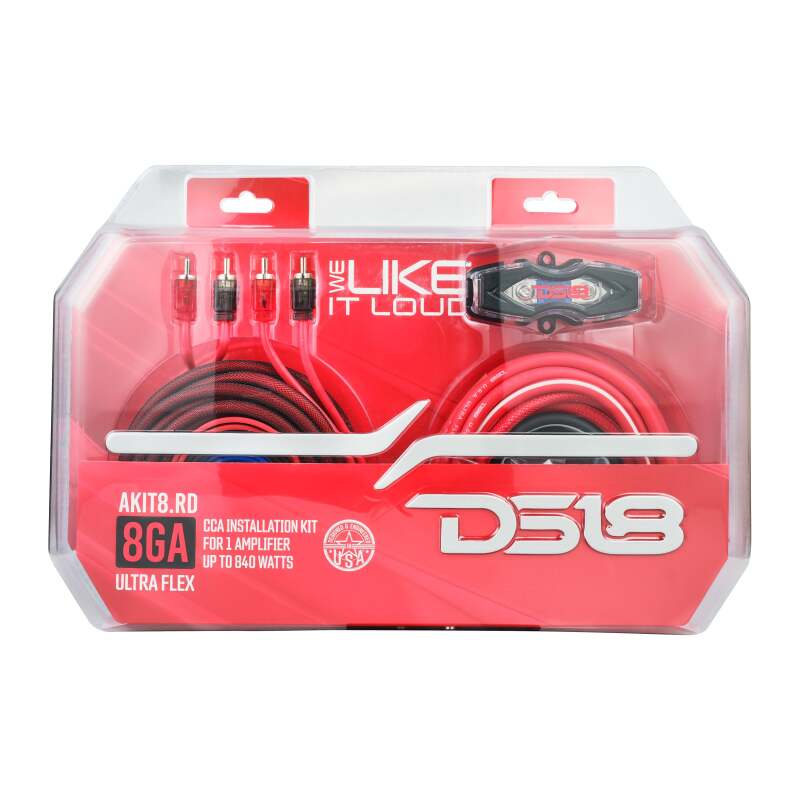 DS18 8-GA Amplifier Install Kit Advance- Red thumbnail 6