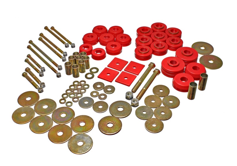 Energy Suspension 67-72 Denali XL/Suburban/Yukon XL 2WD/4WD/67-95 K-5 Blazer Red Body(cab) Mount Set thumbnail 5