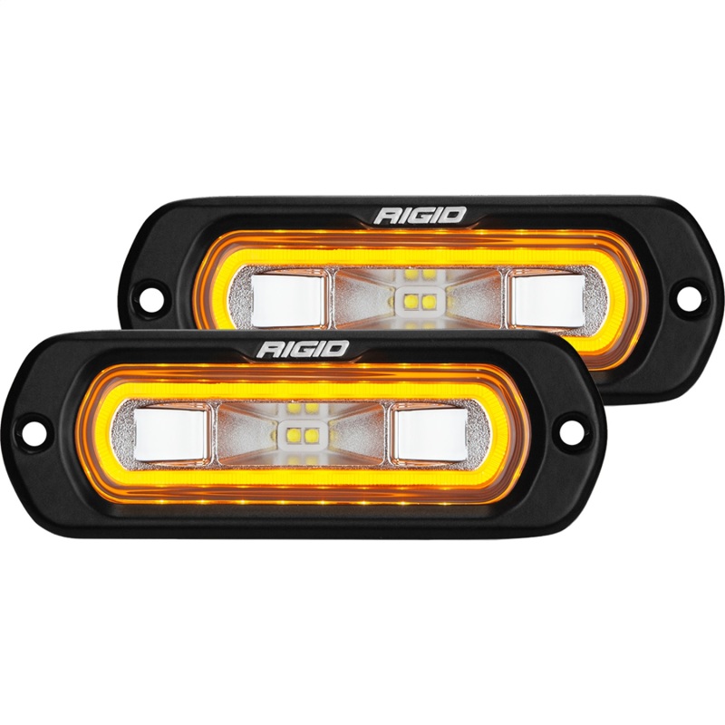 Rigid Industries SR-L Series Flush Mount LED Spreader Pair w/ Red Halo - Universal thumbnail 6