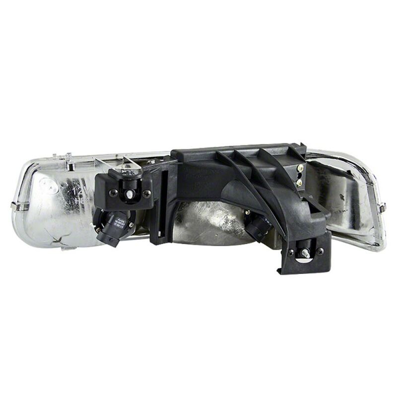 Raxiom 99-02 Chevrolet Silverado 1500 Axial Series Euro Headlights- Black Housing- Clear Lens thumbnail 2