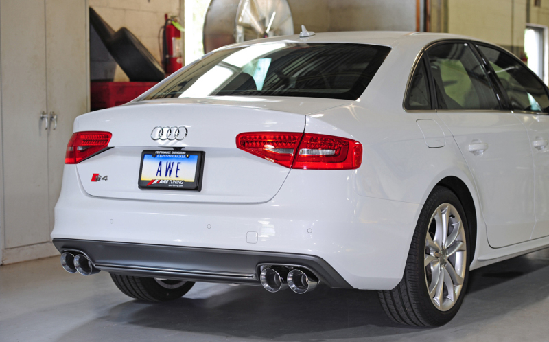 AWE Tuning Audi B8.5 S4 3.0T Track Edition Exhaust - Chrome Silver Tips (102mm) thumbnail 9