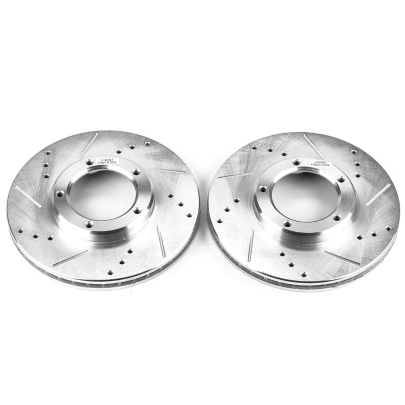 Power Stop 95-04 Toyota Tacoma Front Evolution Drilled & Slotted Rotors - Pair thumbnail 2