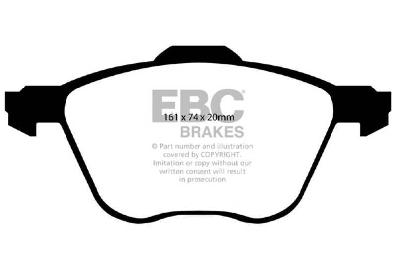 EBC 01 Volkswagen Eurovan 2.8 (313mm) Ultimax2 Front Brake Pads thumbnail 4
