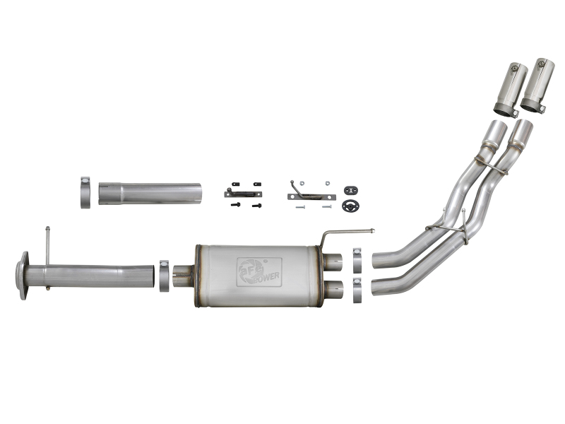 aFe Rebel Series 3in. to 2.5in. 409 SS C/B Exhaust 11-14 Ford F-150 V6-3.5L (tt) - Polished Tip thumbnail 8