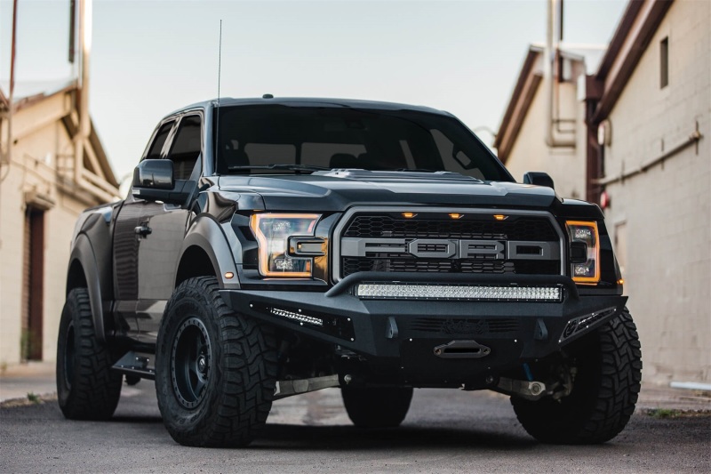 Addictive Desert Designs 17-18 Ford F-150 Raptor HoneyBadger Front Bumper w/ Winch Mount thumbnail 4