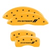 MGP 4 Caliper Covers Engraved Front & Rear With stripes/Avenger Yellow finish black ch thumbnail 8