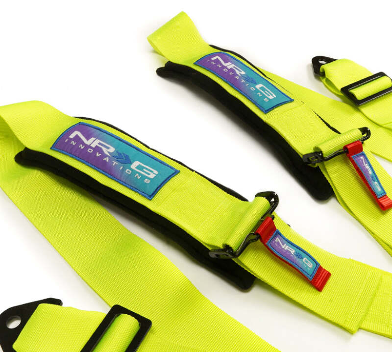 NRG SFI 16.1 5Pt 3 Inch Seat Belt Harness with Pads / Cam Lock - Neon Green thumbnail 9