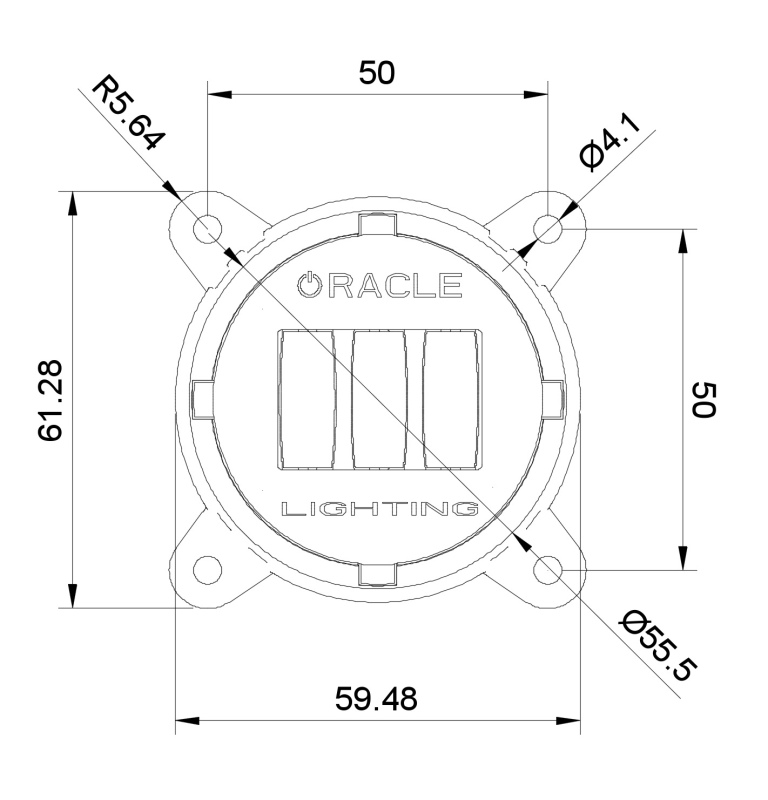 Oracle 60mm 30W Low Beam LED Emitter - 6000K