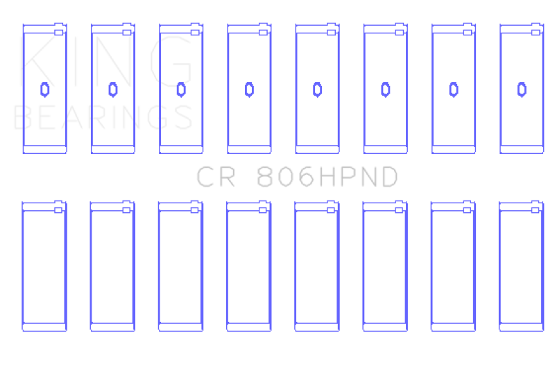 King Engine Bearings Chrysler 361ci/383ci (Size .001) Performance Rod Bearing Set thumbnail 5