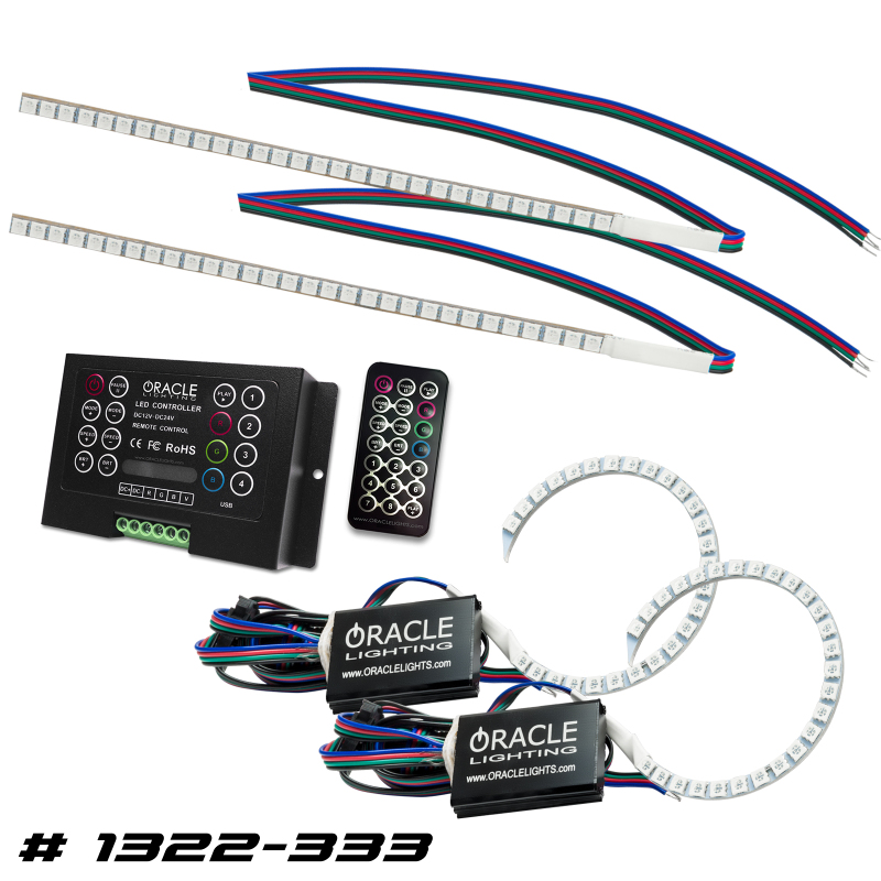 Oracle 15-17 Ford Focus RS/ST DRL Upgrade w/ Halo Kit - ColorSHIFT w/ 2.0 Controller thumbnail 5