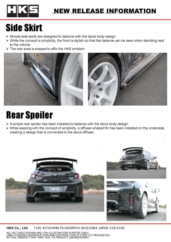 HKS Body Kit TYPE-S GR COROLLA Side Skirt