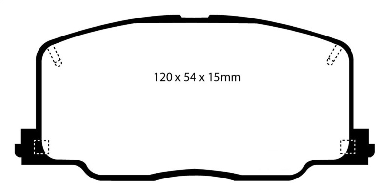 EBC 90-91 Lexus ES250 2.5 Yellowstuff Front Brake Pads